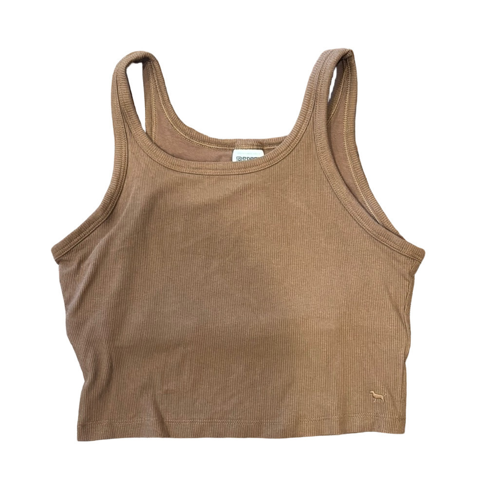 Victoria’s Secret NWT brown cropped tank, medium